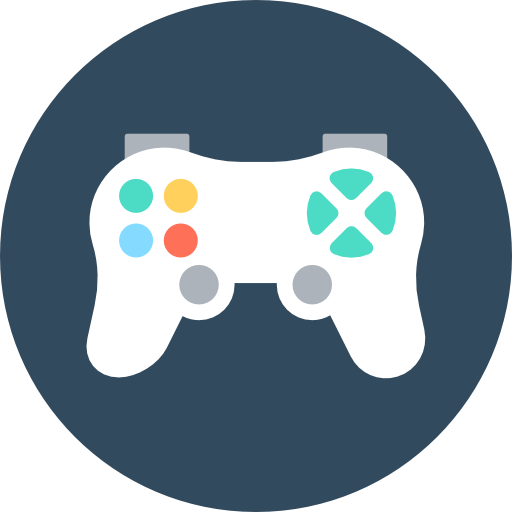 ゲームパッド Flat Color Circular icon