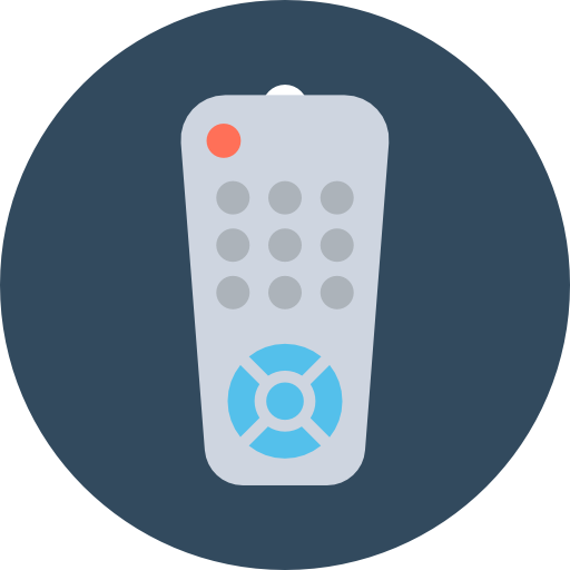 telecomando Flat Color Circular icona