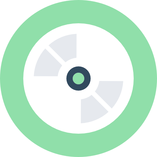compact disc Flat Color Circular icona