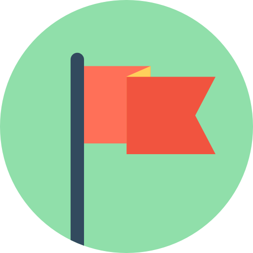 bandera Flat Color Circular icono