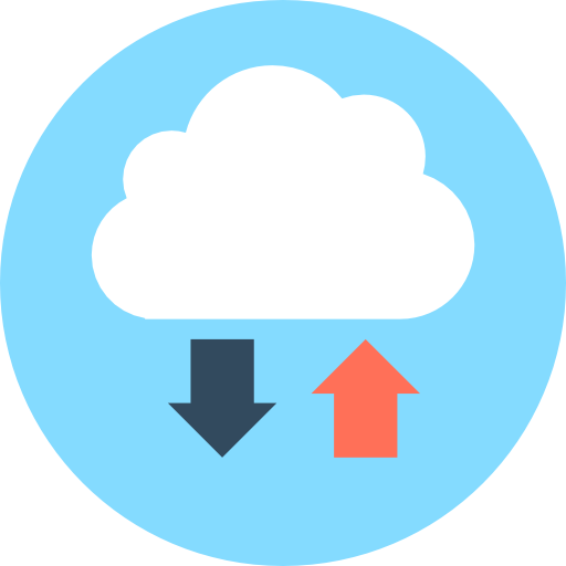 cloud computing Flat Color Circular icon