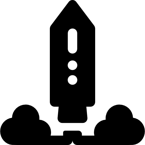 cohete espacial Basic Rounded Filled icono