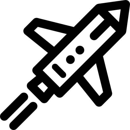 로켓 우주선 Basic Rounded Lineal icon