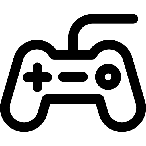 gamepad Basic Rounded Lineal icoon