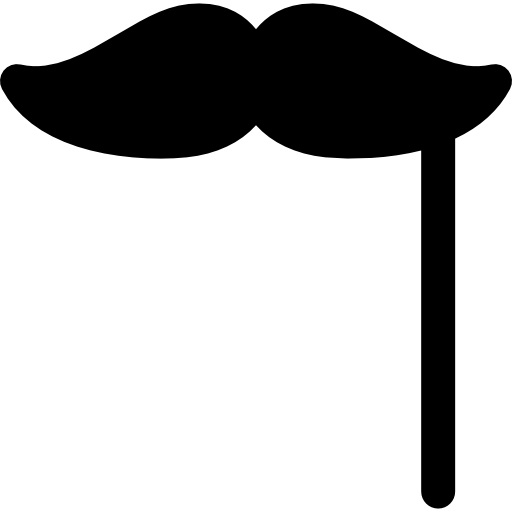 Moustache Basic Rounded Filled icon
