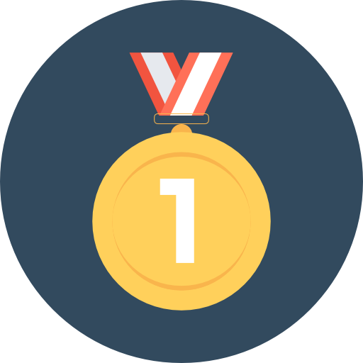 medal Flat Color Circular ikona