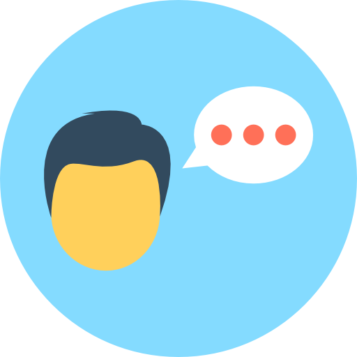 Chat Flat Color Circular icon