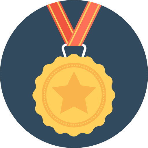 medaille Flat Color Circular icon
