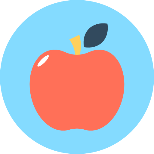 manzana Flat Color Circular icono