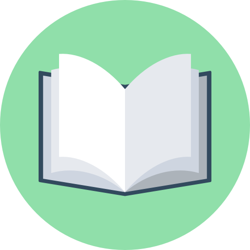 libro abierto Flat Color Circular icono