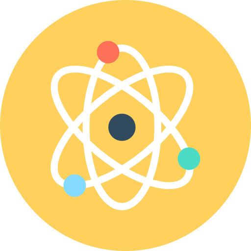 Physics Flat Color Circular icon