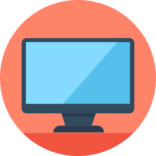 computer Flat Color Circular icon