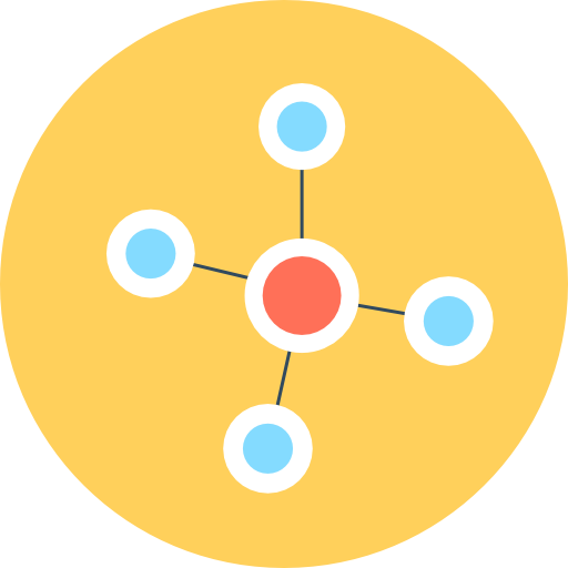 redes Flat Color Circular icono