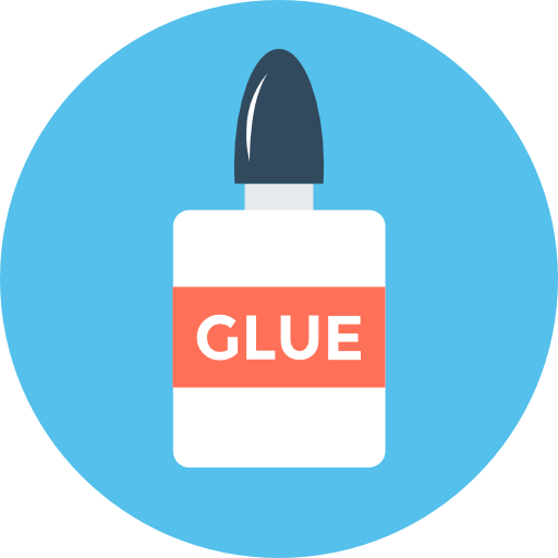 Glue Flat Color Circular icon
