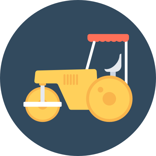 Трактор Flat Color Circular иконка