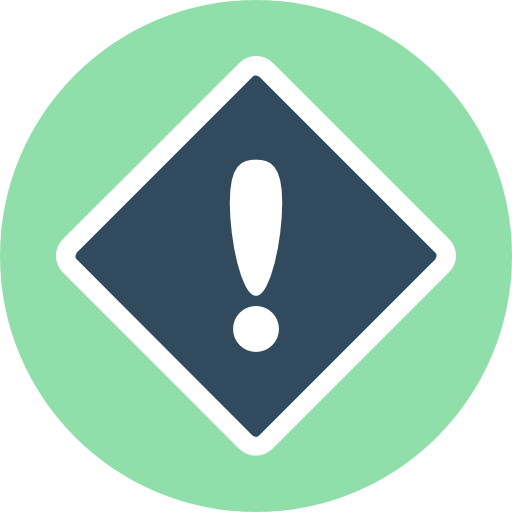 ostrzeżenie Flat Color Circular ikona