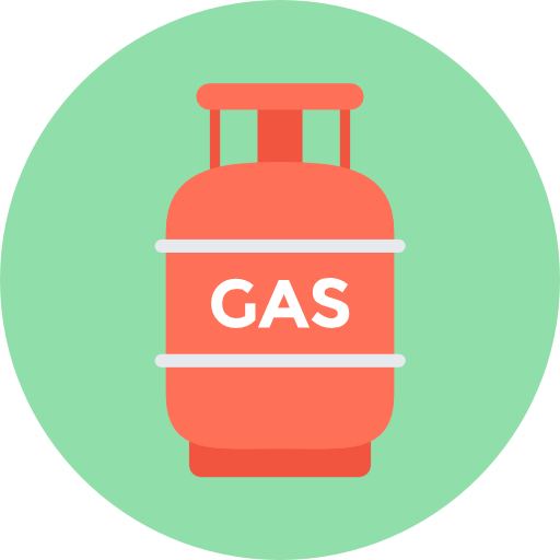 Gas Flat Color Circular icon