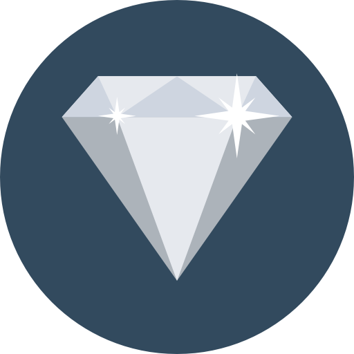 diamante Flat Color Circular icono