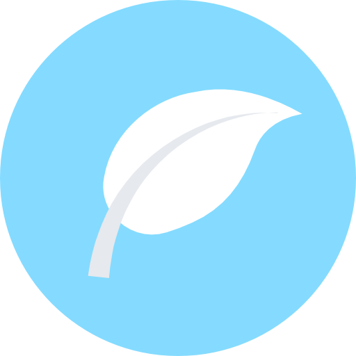 liść Flat Color Circular ikona
