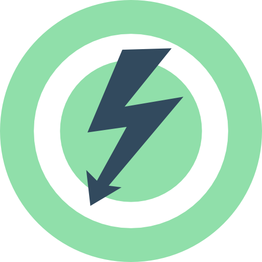 electricidad Flat Color Circular icono