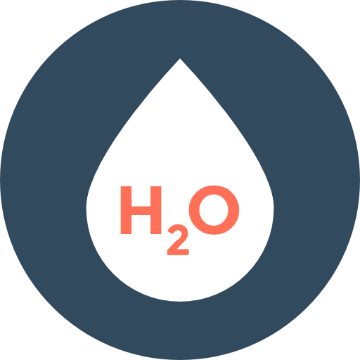 h2o Flat Color Circular icono