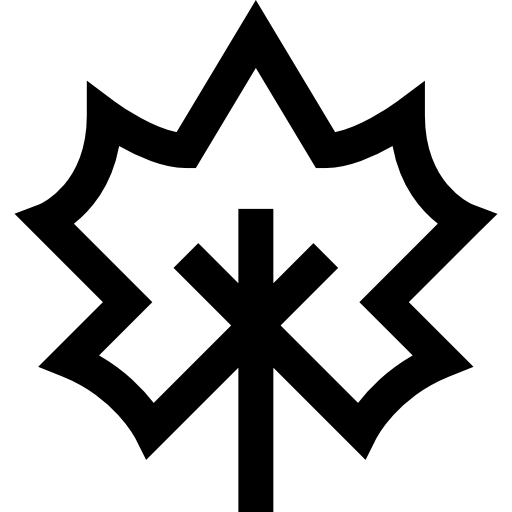 ahornblatt Basic Straight Lineal icon