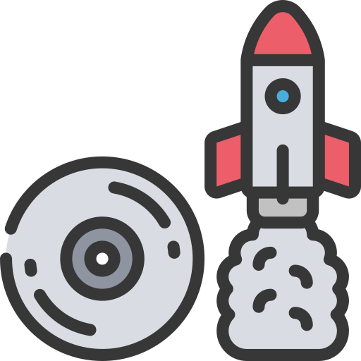 Rocket launch Juicy Fish Soft-fill icon