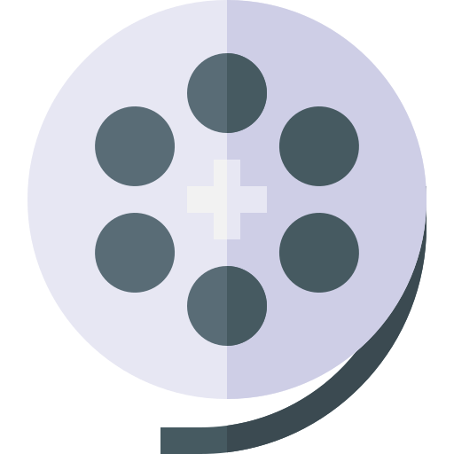 Film reel Basic Straight Flat icon