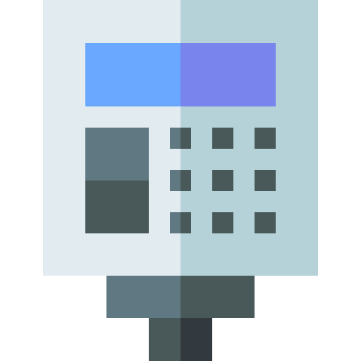 Parking meter Basic Straight Flat icon