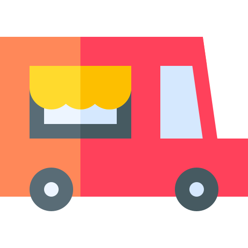 camión de comida Basic Straight Flat icono