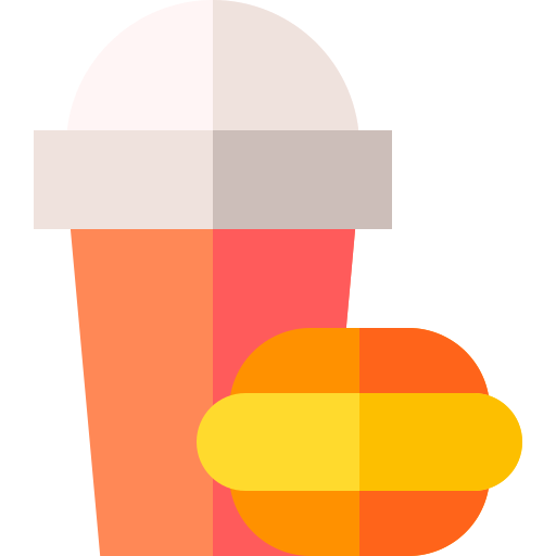 comida rápida Basic Straight Flat icono