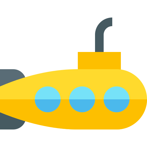 sous-marin Basic Straight Flat Icône