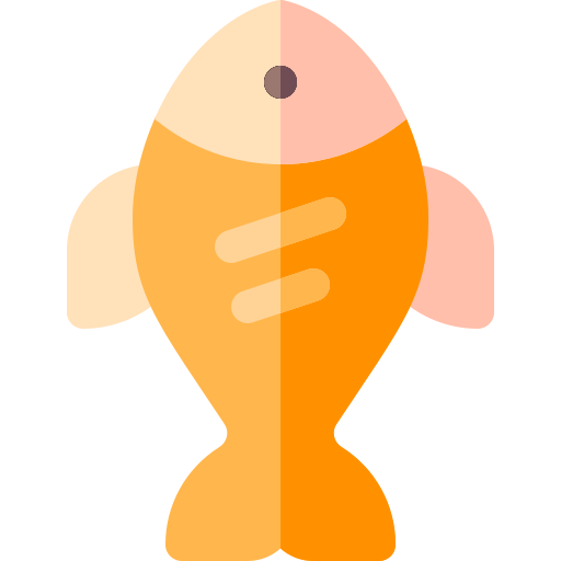 Жареная рыба Basic Rounded Flat иконка