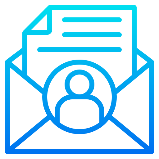 email srip Gradient icon