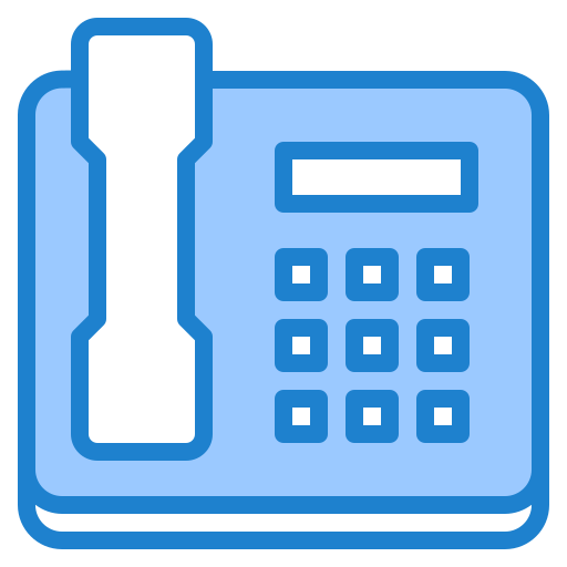 Telephone srip Blue icon