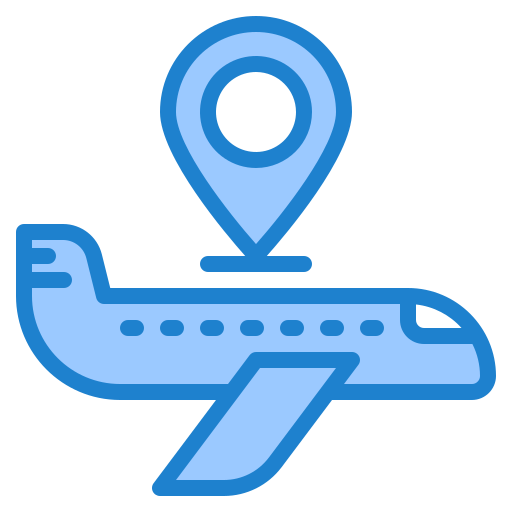 飛行機 srip Blue icon