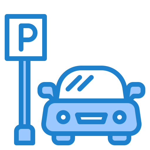 estacionamiento srip Blue icono