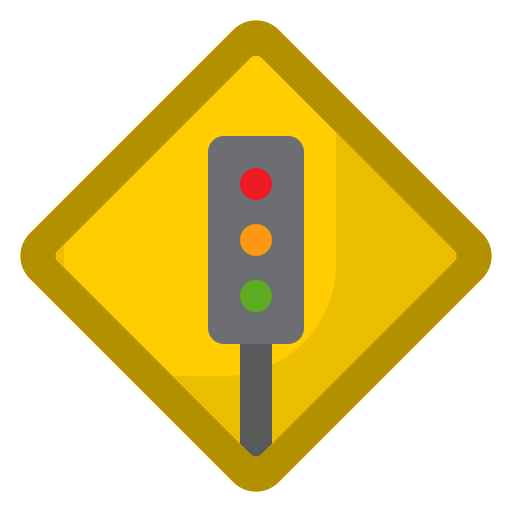 semáforo srip Flat icono