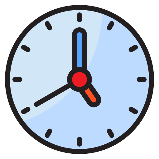 Clock srip Lineal Color icon