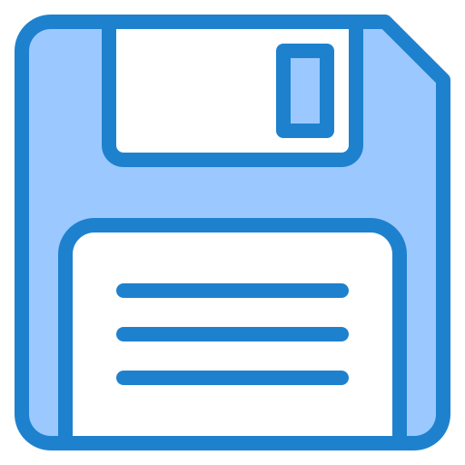 Floppy disk srip Blue icon