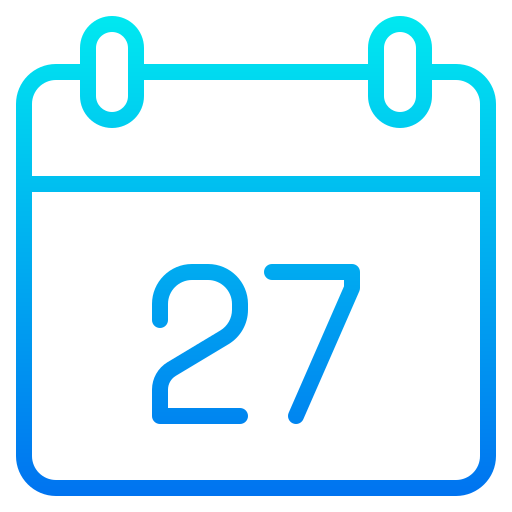 Calendar srip Gradient icon