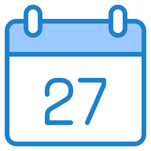 Calendar srip Blue icon