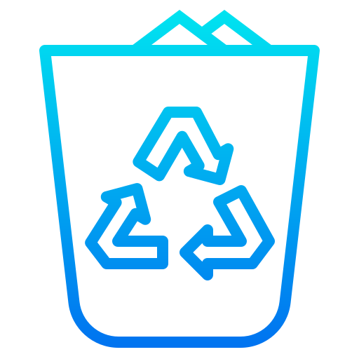 papelera de reciclaje srip Gradient icono