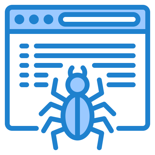 web crawler srip Blue icona