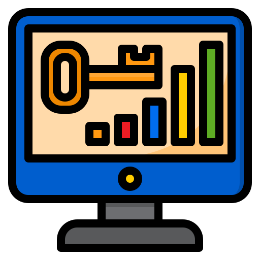 Ranking srip Lineal Color icon