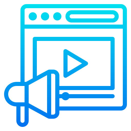 video marketing srip Gradient icono