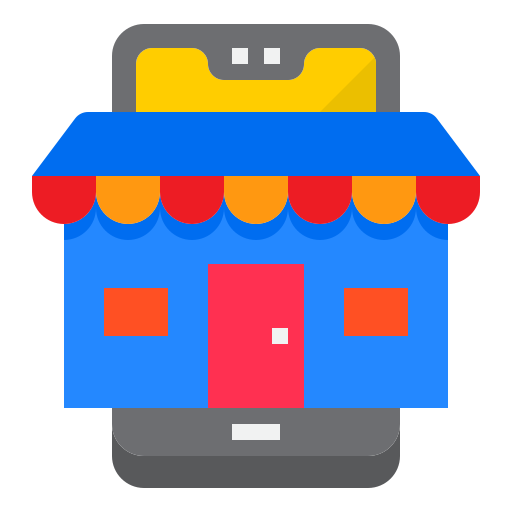 Online shop srip Flat icon