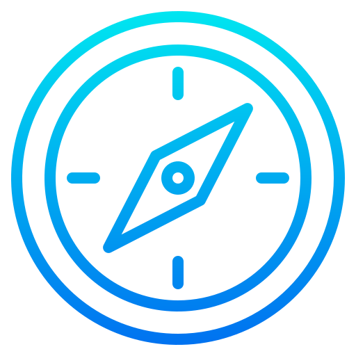 bussola srip Gradient icona