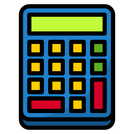 calcolatrice srip Lineal Color icona
