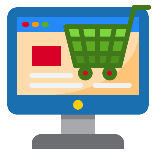 Online store srip Flat icon
